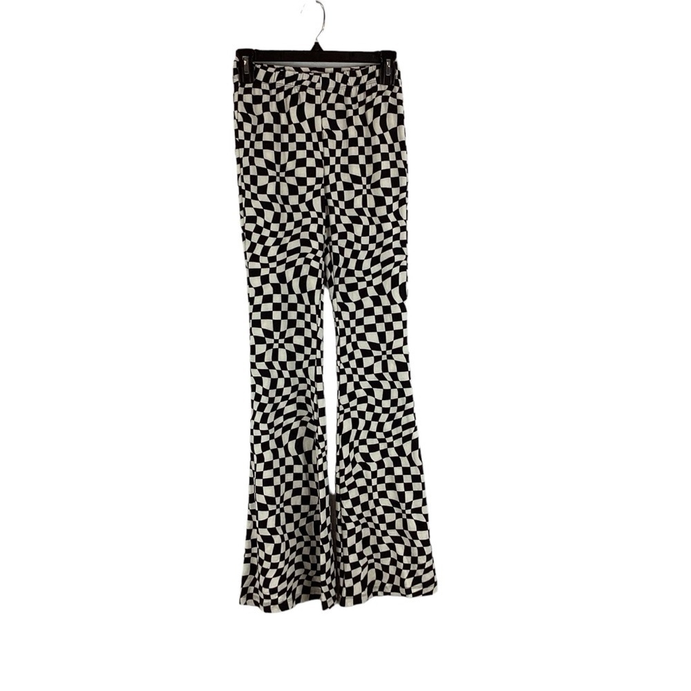 Charlotte Russe Flare Leggings Size XS Black White